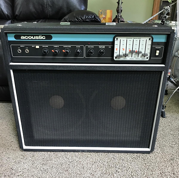 Vintage Acoustic Guitar Amps Model 125 Mid 70s Black Used