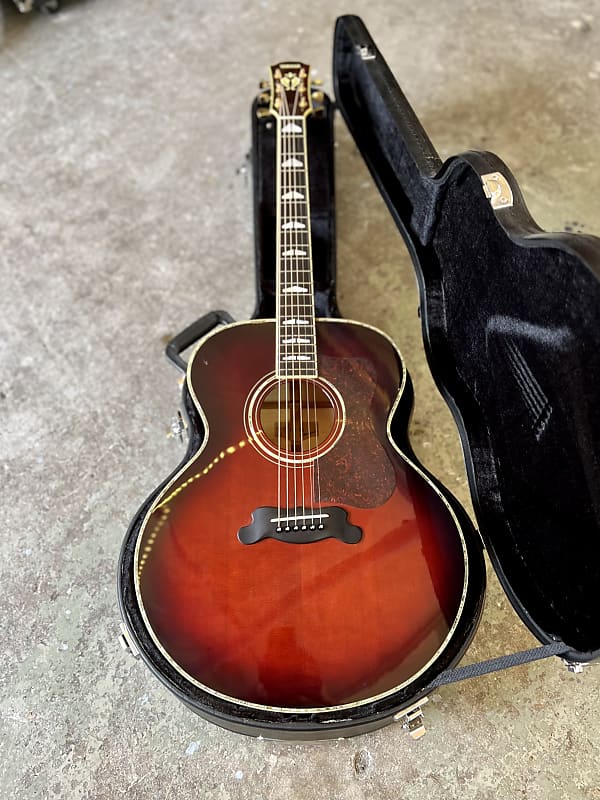 Yamaha CJ-32 Jumbo Acoustic guitar - Flame Sunburst j200 original vintage  MIJ Japan