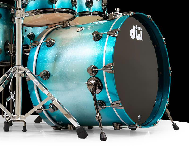 DW Collector's 6pc SSC Maple Kit - Exotic Turquoise Glitz w DW Collector's 6pc SSC Maple Kit - Exotic Turquoise Glitz w