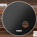 Evans Eq3 Onyx Bass Drum Reso Head With Port (Sizes 18" To 26") 26"
