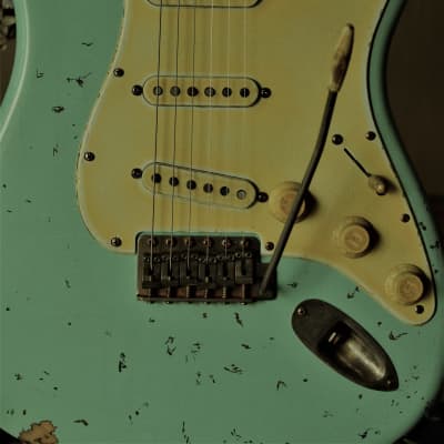American Fender Stratocaster Relic Nitro Surf Green Custom ShopTexas Specials image 10