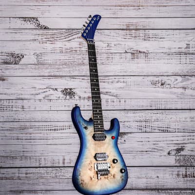 EVH 5150 Deluxe Poplar Burl Electric Guitar | Aqua Burst image 4
