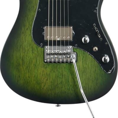Ibanez EH10 Erick Hansel Signature Guitar, Transparent Green Matte w/ Gig Bag image 2