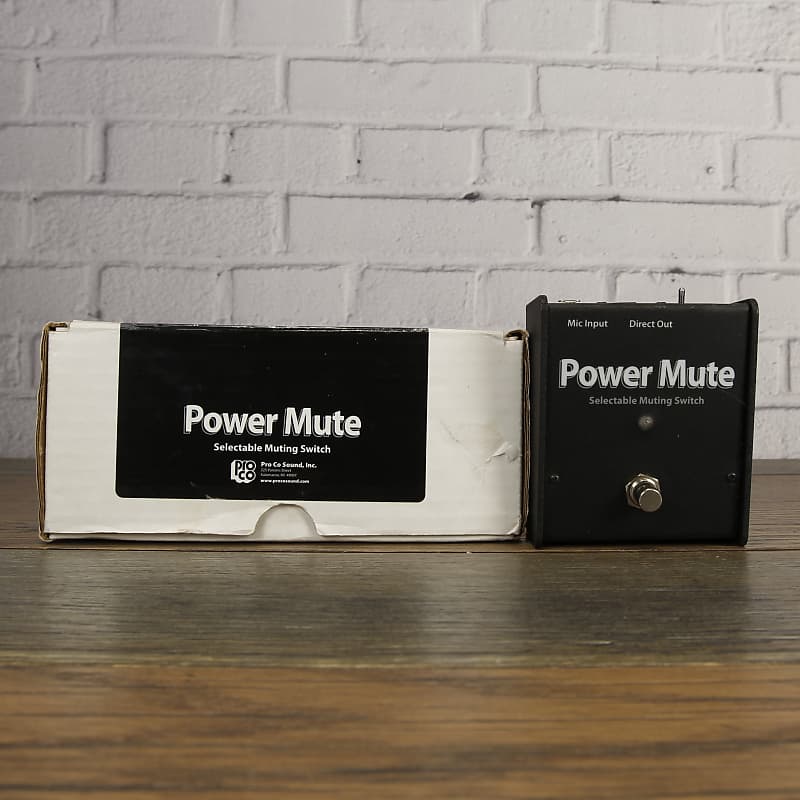 ProCo CDPM Power Mute Selectable Mic Muting Switch w/Box & Reverb
