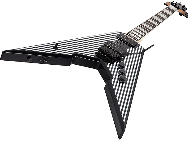 Wylde audio viking with floyd clearance rose electric guitar black pinstripes