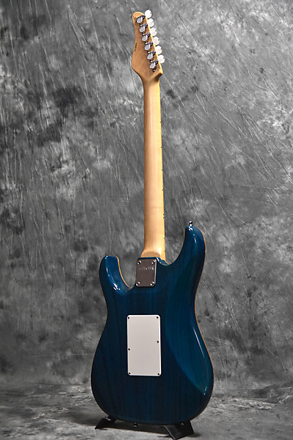 Schecter EX-V-24 CTM-FRT Black Aqua | Reverb