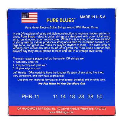 DR Strings Pure Blues Pure Nickel Electric Guitar Strings: Heavy 11-50 image 3