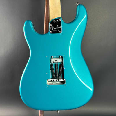 Used 2018 Fender American Elite Strat HSS Shawbucker QMT Aqua Marine Metallic w/Case TSU20642 image 10