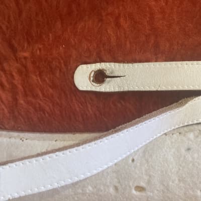 Bobby Lee No-Mishap Guitar Strap 1960's White Leather image 5