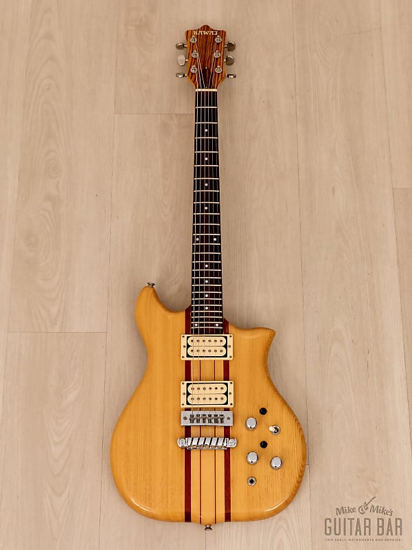 1980s Kawai F-1 Jr Vintage Neck Through Electric Guitar, Stainless Steel 24  Fret w/ Case, Japan | Reverb