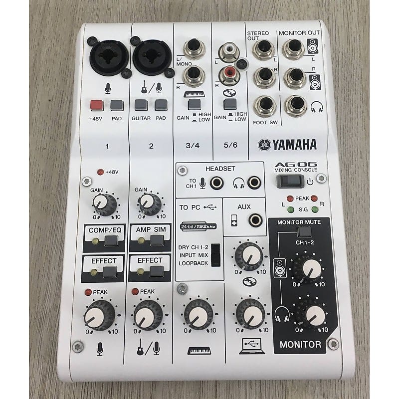 Yamaha AG06 mixer scheda audio USB | Reverb UK