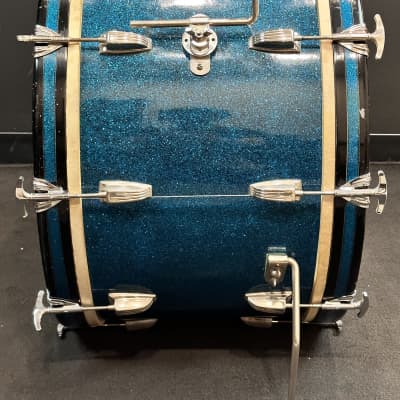 WFL Ludwig 24/13/16/5x14" Vintage Drum Set - Aqua Sparkle - MINT! image 10