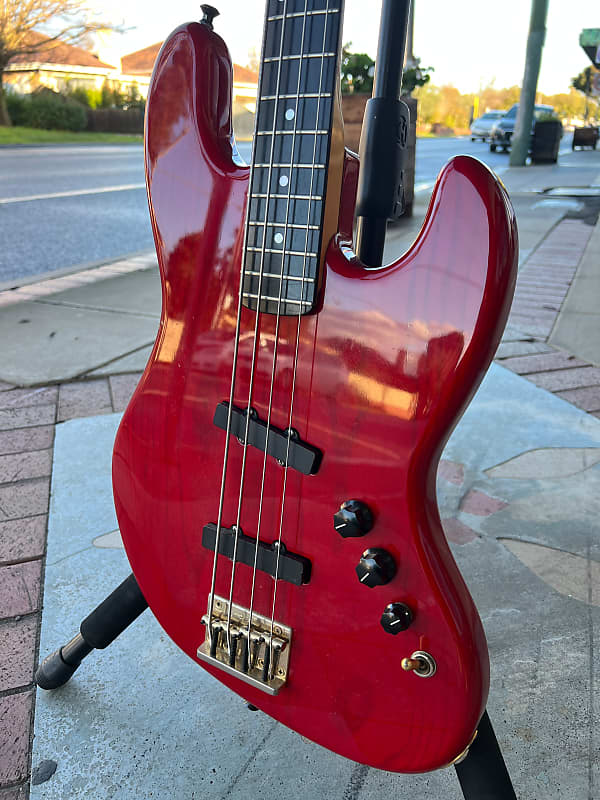 Moon Custom Guitars Jazz Bass | Made in Japan | Trans Red image 1