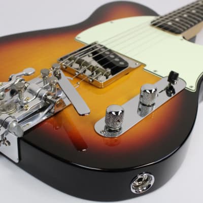 Partcaster Esquire-Style Electric Guitar, Hipshot B Bender, 3-Color Sunburst image 5