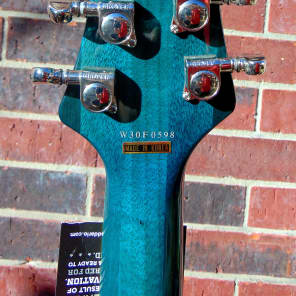 DBZ Diamond  Monarch EX IB Ice Blue Burst Quilt Top Electric Guitar and FREE HARDSHELL CASE image 6