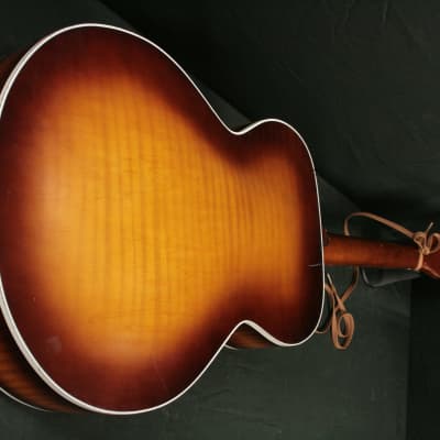 Kay N-4 acoustic archtop Early 1960's Ice Tea burst flame - Signed by Steppenwolf frontman John Kay image 5