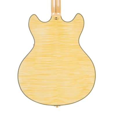 2017 D'Angelico Excel DCSP Semi-Hollow Electric Guitar w/Stairstep Tailpiece, Natural Clear, W1700073 image 4