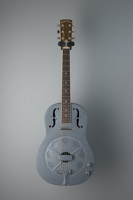 Gold Tone GRE-G: Paul Beard Metal Body Resonator Guitar with Pickup Grey image 1