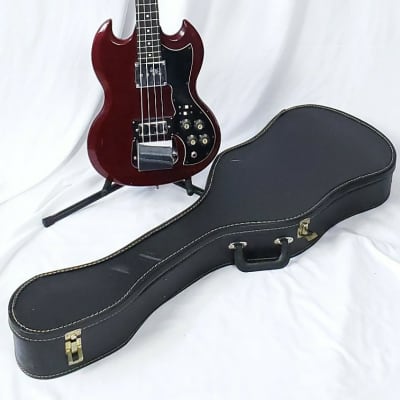 Vintage 1970s Japanese Global 495B Bass Guitar, SG Style EB