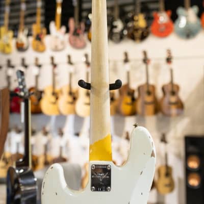 Fender Custom Shop 1961 Jazz Bass Heavy Relic - Aged Olympic White w/Hardshell Case image 5