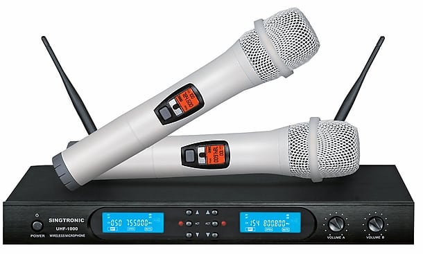 SINGTRONIC UHF 1000 PROFESSIONAL DUAL PLL WIRELESS MICROPHONE