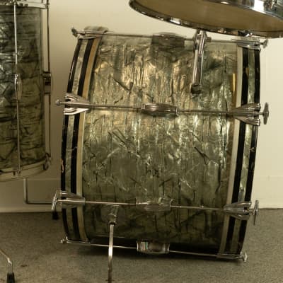 1960s Camco "Tuxedo" Sky Blue Pearl Drum Set image 19