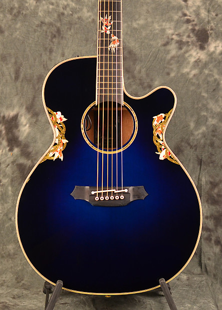Takamine Limited Edition LTD 2011 Iki Blue Indigo Burst w case NEX Body Cool Tube Preamp