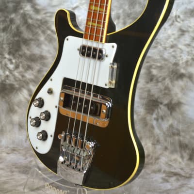 Rare Left Handed 1974 Rickenbacker 4001 Jetglo Bass in OHSC image 10