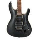 Ibanez S570AH Standard Electric Guitar, Silver Wave Black
