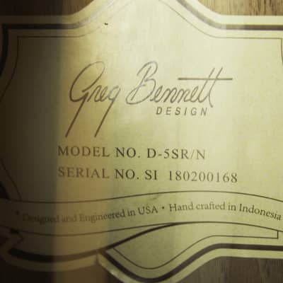 Samick Greg Bennett D5SRN Pro Acoustic Guitar, Natural (USED) image 9