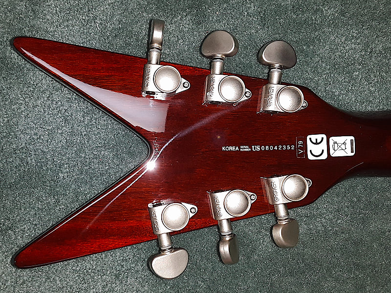 【美品】DEAN V Exotic Bubinga エレキギター フライングV DEAN V Exotic Bubinga / Electric Guitar w/ Original Semi-HC