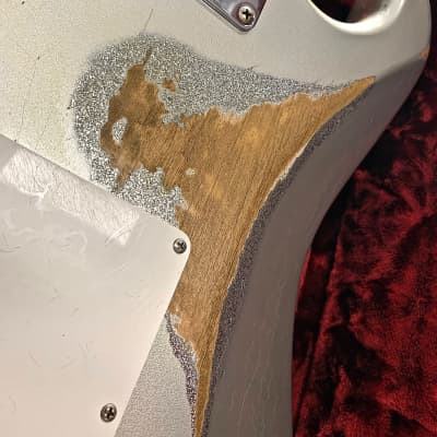 Fender Custom Shop Stratocaster 59 reverse Relic AIS ov SIS 2020 Relic Aged Inca Silver over Silver image 5