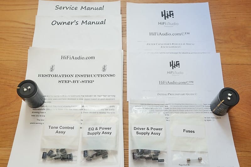 Sansui AU-6600 restoration kit filter capacitor repair rebuild fix  			