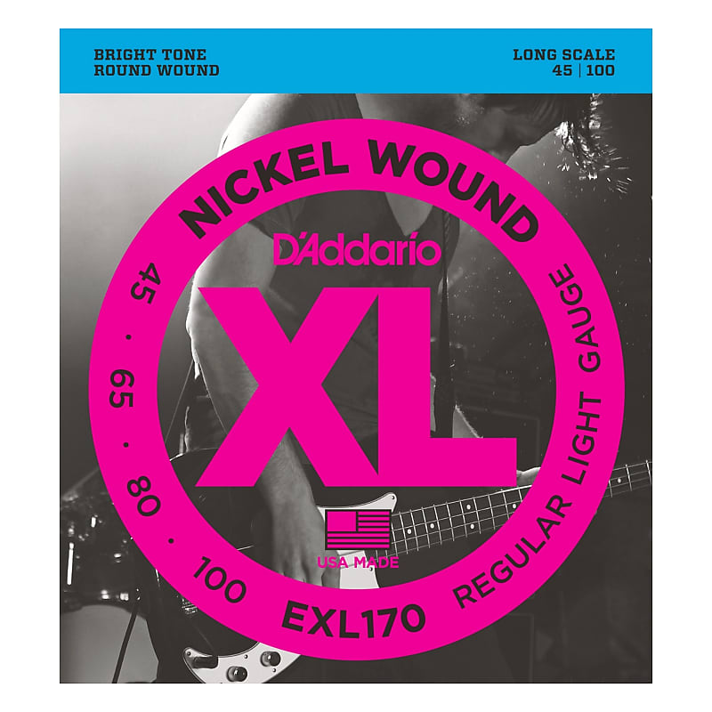 D'Addario EXL170 Nickel Wound Bright Round Wound Electric Bass St image 1