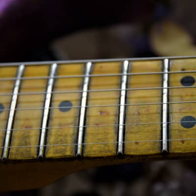 Fender Stratocaster  Standard Custom Relic Nitro Magenta Sparkle image 22
