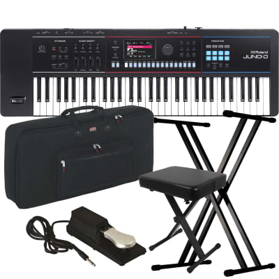 Roland Juno-D6 61-Key Synthesizer STAGE ESSENTIALS BUNDLE