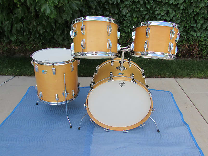 Ludwig NATURAL MAPLE THERMOGLOSS USA Drum Set 1976 Natural Reverb   Ammvdxm41cfwmykbmxuc 