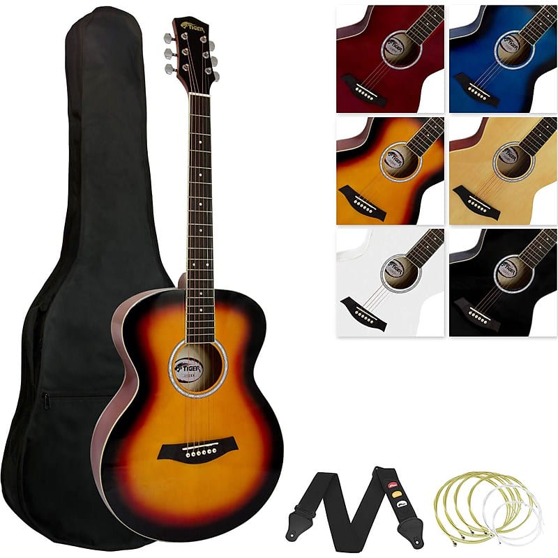 Tiger ACG2 Acoustic Guitar Pack for Beginners, Sunburst image 1