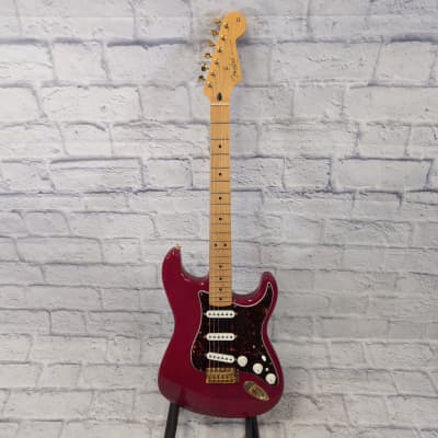 Fender Stratocaster Deluxe Player MIM 2003 - Crimson Red Gold Plated image 3