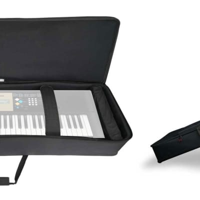 Rockville 61 Key Keyboard Case w/ Wheels+Trolley Handle For Yamaha YPT-200