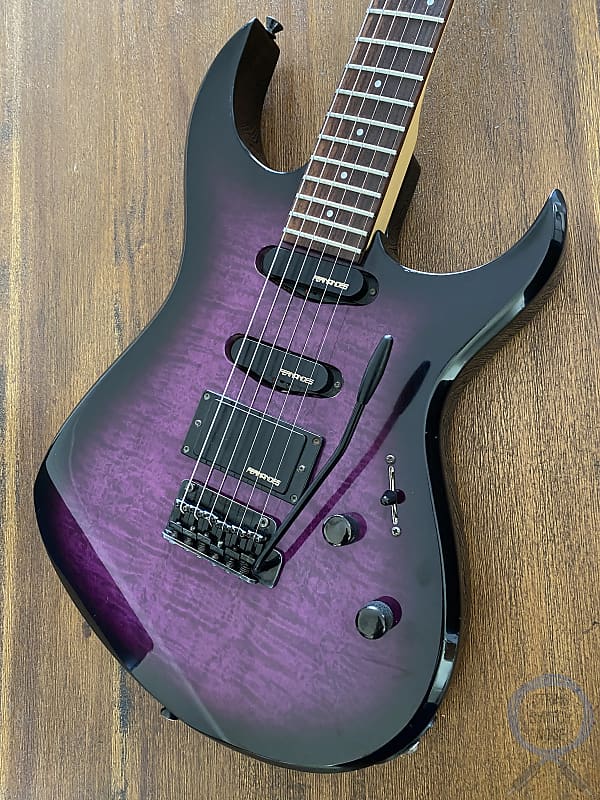 Fernandes HSS Super Strat, Quilted Purple Burst, 1990s, MIJ | Reverb