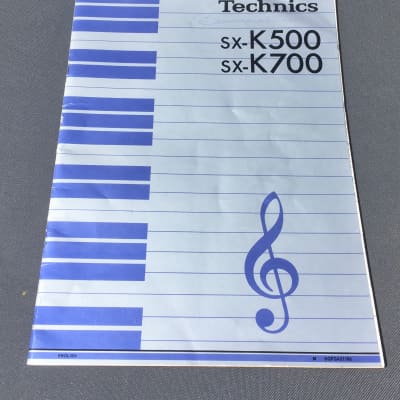 Technics SX-K500/K700 Keyboard Owner's Manual