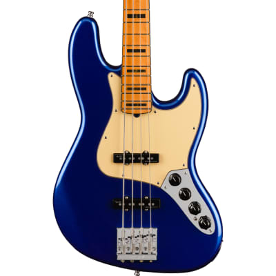 Fender American Ultra Jazz Bass, Maple Fingerboard, Cobra Blue, with Case image 1