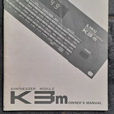 Kawai K3m synthesizer Owner's Manual