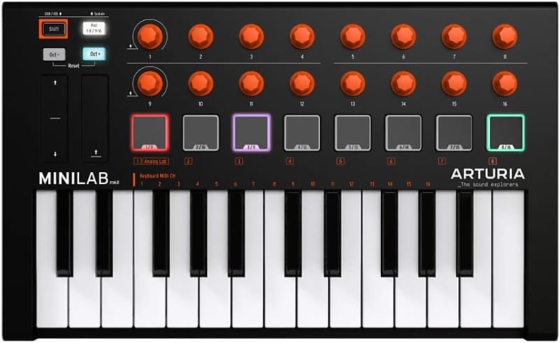 Arturia MiniLab MKII 25-Key USB MIDI Controller (Orange) | Reverb