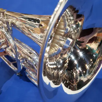 Kanstul Model 190 G Baritone Bugle - Silver Plated | Reverb