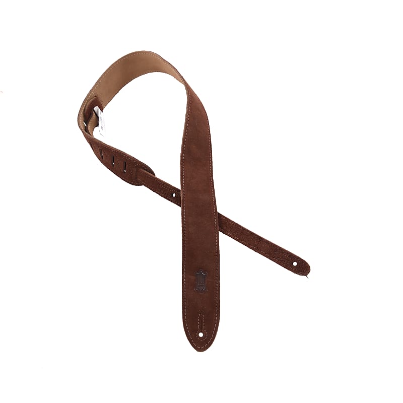 Levy's Classic Series 2" Wide Suede Guitar Strap Brown image 1