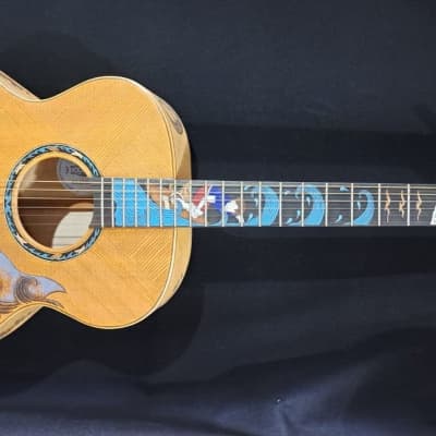 Blueberry NEW IN STOCK Handmade Acoustic Guitar Grand Concert Surfer image 13