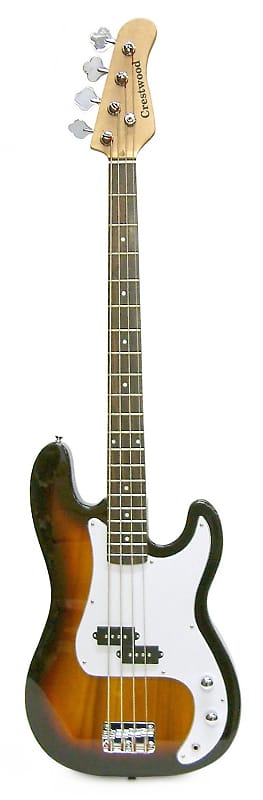 Crestwood Bass Guitar 4 String Sunburst P-Style image 1