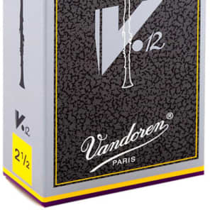 Vandoren CR6125 V12 Series Eb Clarinet Reeds - Strength 2.5 (Box of 10)